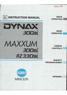 Minolta Dynax 300 si manual. Camera Instructions.